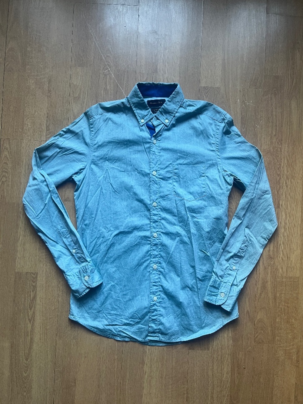 Massimo Dutti Light Blue Button-Down Shirt - Men's Small